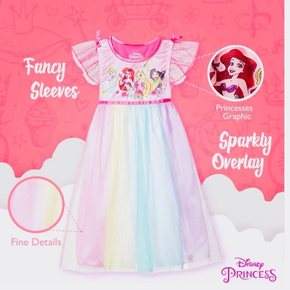 Disney Princess Girls Fantasy Nightgown size 6 - Picture 4 of 4